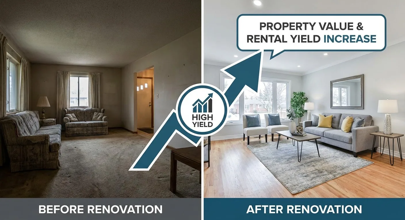 A well-renovated property can significantly increase its rental yield and valuation.
