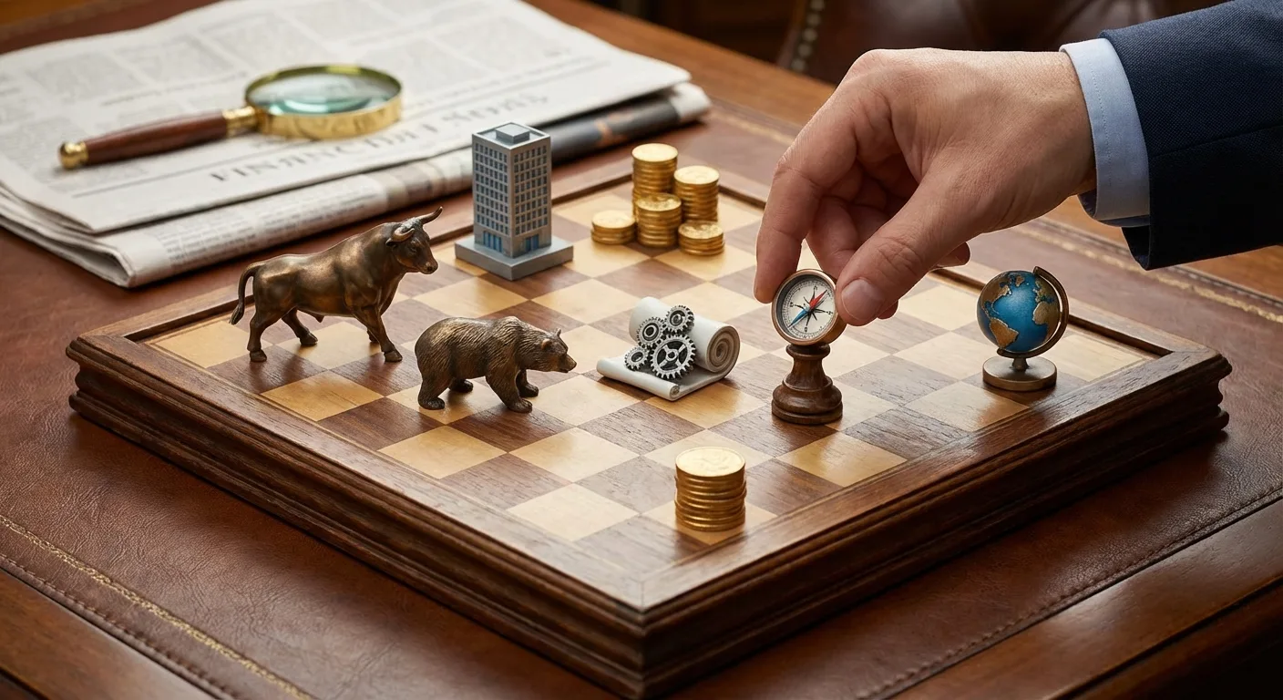 A chess board representing strategic investment planning.