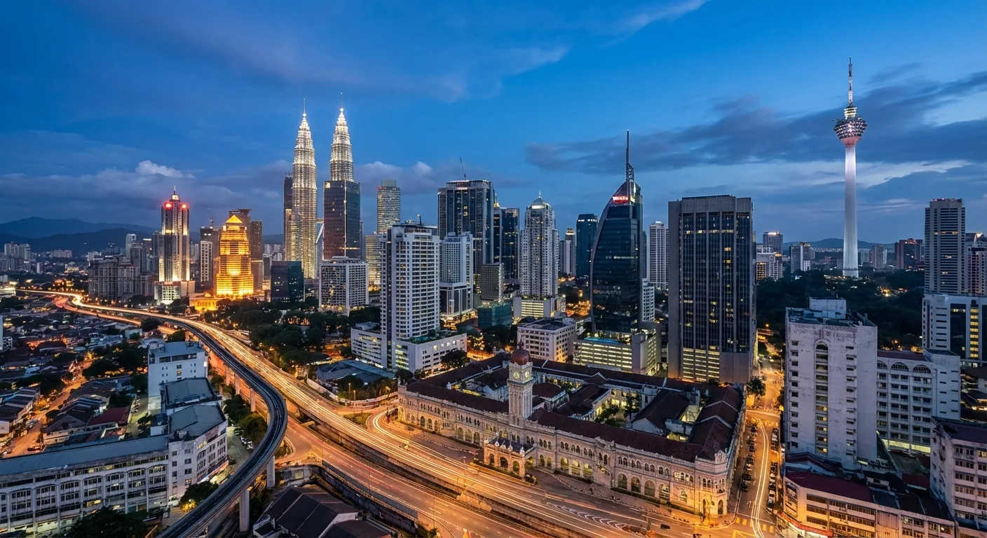 The iconic skyline of Kuala Lumpur, representing Malaysia's ambition on the global stage.