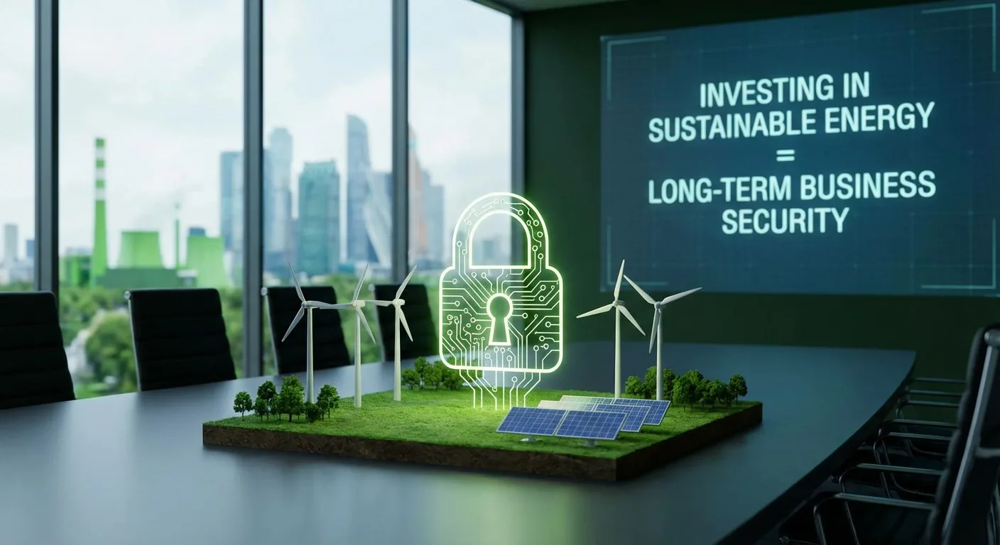 Investing in sustainable energy is a key step towards long-term business security.
