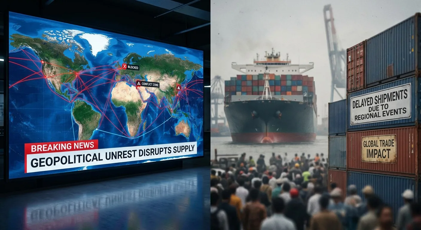 Global shipping routes being impacted by geopolitical events.