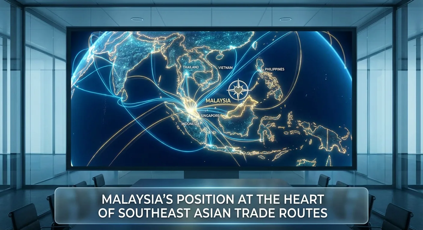 Malaysia's position at the heart of Southeast Asian trade routes.