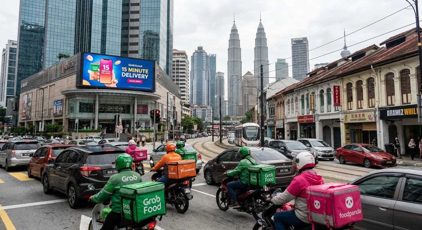Rapid delivery services are becoming a common sight in Malaysian urban centres.