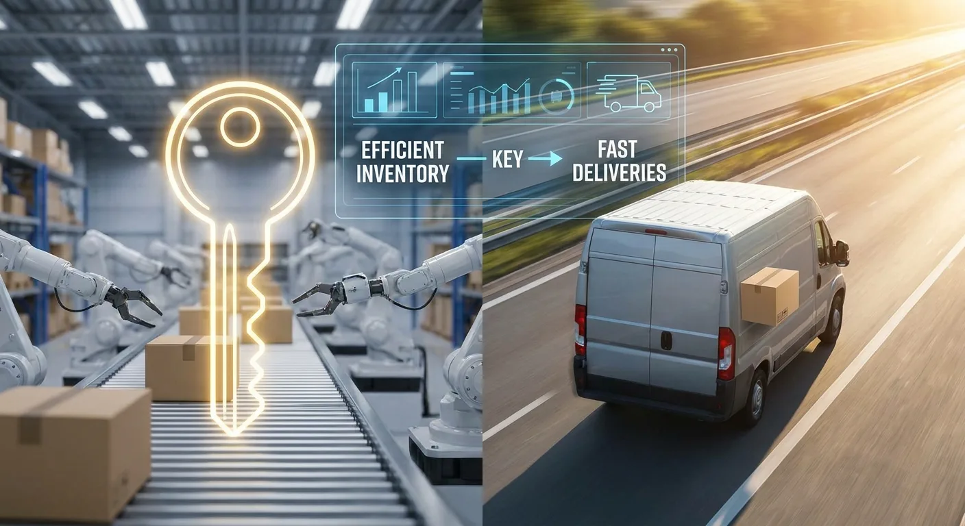 Efficient inventory management is key to enabling fast deliveries.