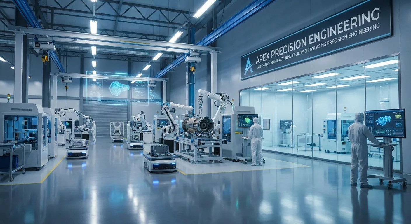 A high-tech manufacturing facility showcasing precision engineering.